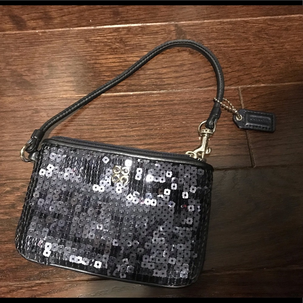 Small sequined Coach bag